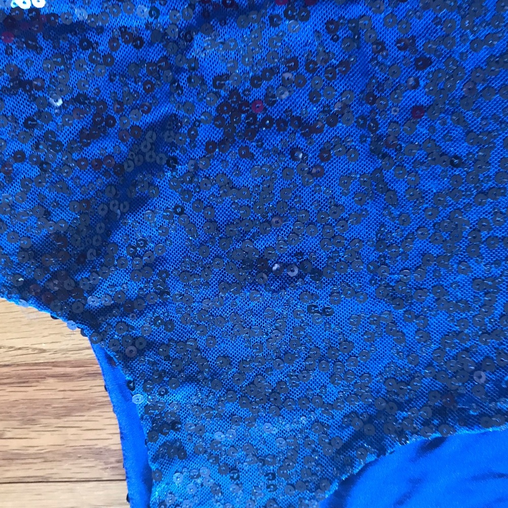 Jones New York royal blue sequin blouse S - Picture 3 of 4